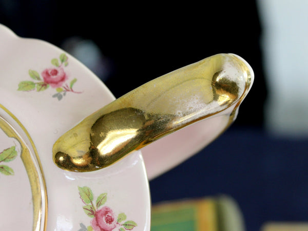 Pink Sadler Chintz Teapot, Ditsy Rose, 4 Cup, Transferware Tea Pot 15980 - The Vintage TeacupTeapots