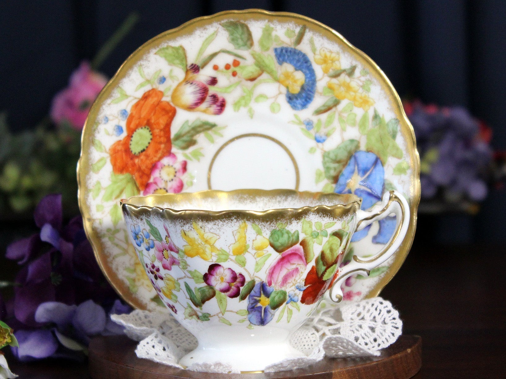 スーツ特別割引クーポン Teacup Hammersley, Pattern, Anne Queen & The – 17573 Saucer コーヒー、ティー兼用