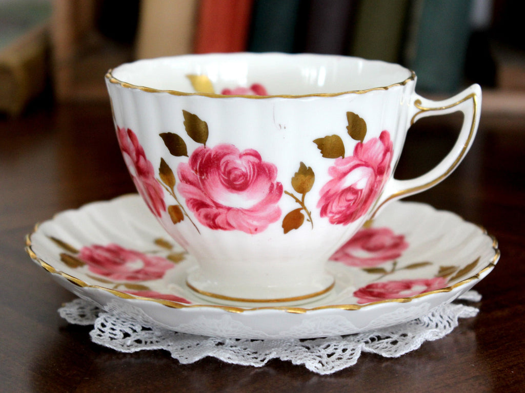 Shabby Rose Pink Porcelain Tea Set