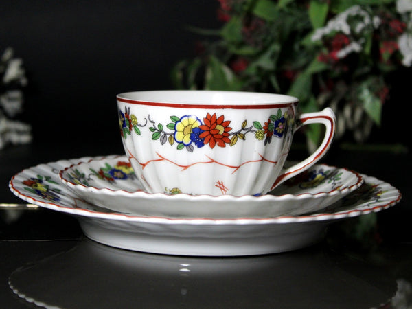 Rosslau Tea Cup Trio, Teacup, Saucer & Side Plate, Made in Germany -J - The Vintage TeacupTeacups