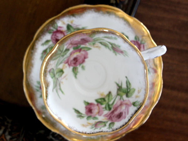 Royal Albert, Cabinet Cup & Saucer, Avon Shaped, Vintage Tea Cups 17391 - The Vintage Teacupcups saucers