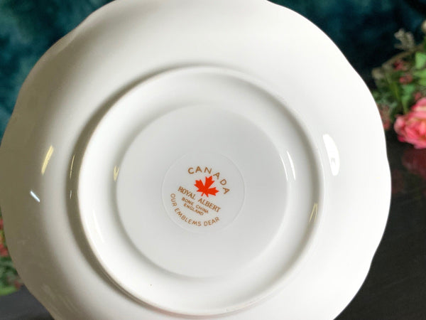 Royal Albert CANADA Orphan Saucer, "Our Emblems Dear" England. No Teacup Plate Only -C - The Vintage TeacupSaucer