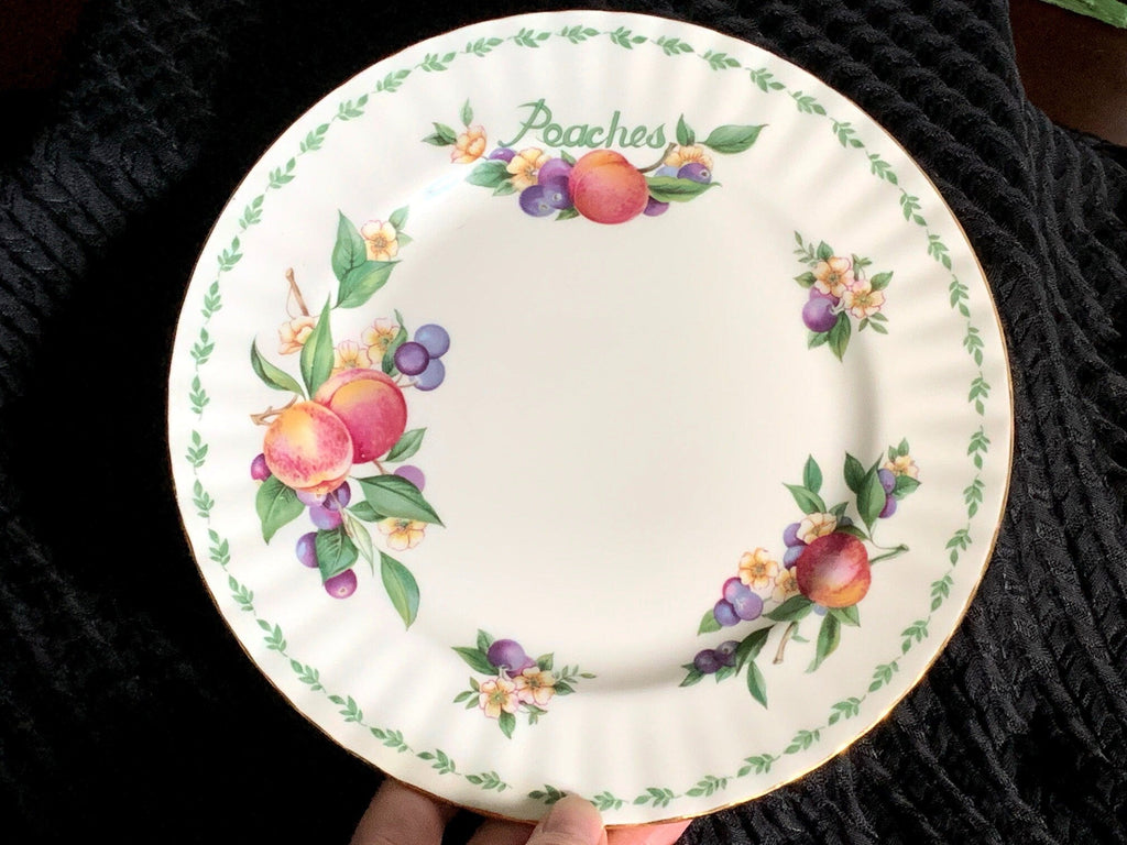 Royal Albert "Peaches" 8in Side Plate, Made in England. No Teacup Plate Only - The Vintage Teacup