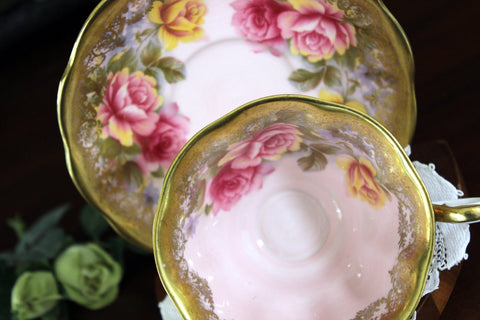 Royal Albert, Portrait Series, Pink Tea Cup and Saucer, English Bone China 17904 - The Vintage TeacupTeacups