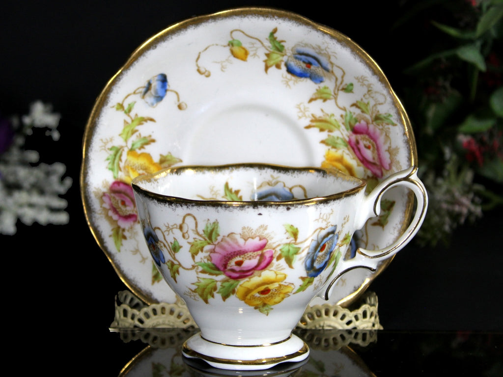 Royal Albert Tea Cup, Hand Painted Floral Teacup & Saucer 18109