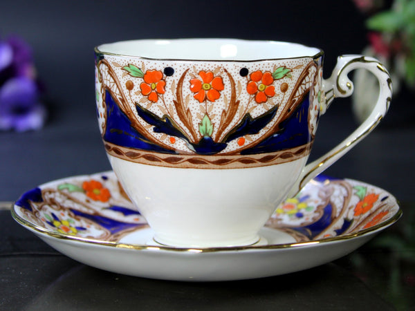 Royal Grafton Teacup and Saucer, Lancaster Rose Tea Cup, Made in England -J - The Vintage TeacupTeacups