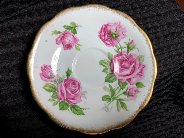 Royal Standard Orphan Saucer, Orleans Rose, Made in England. No Teacup Plate Only - The Vintage TeacupSaucer