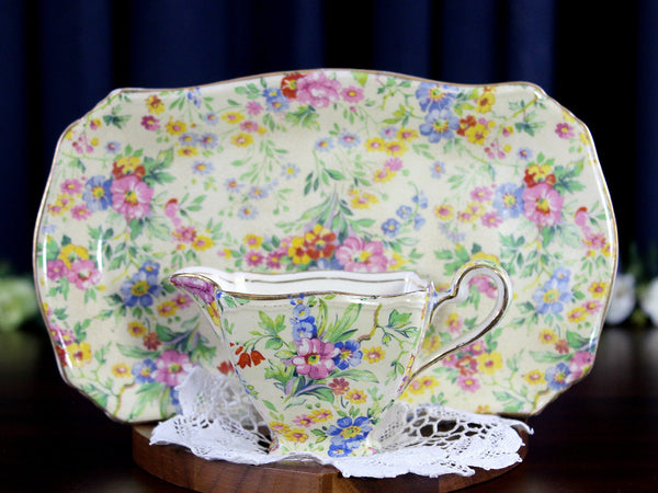 Royal Winton, Floral Feast Chintz Creamer, Grimwades 18194 - The Vintage TeacupAccessories