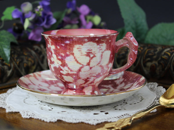 Royal Winton, Grimwades, Demitasse Cup and Saucer, Antique Teacups, Lustre Chintz Demi 13259 - The Vintage TeacupTeacups