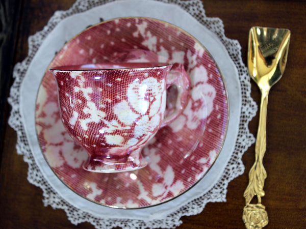 Royal Winton, Grimwades, Demitasse Cup and Saucer, Antique Teacups, Lustre Chintz Demi 13259 - The Vintage TeacupTeacups