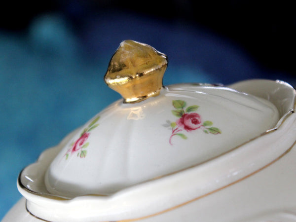 Sadler Globe Tea Pot, Vintage Rose Bud Chintz, English Teapot 15879 - The Vintage TeacupTeapots