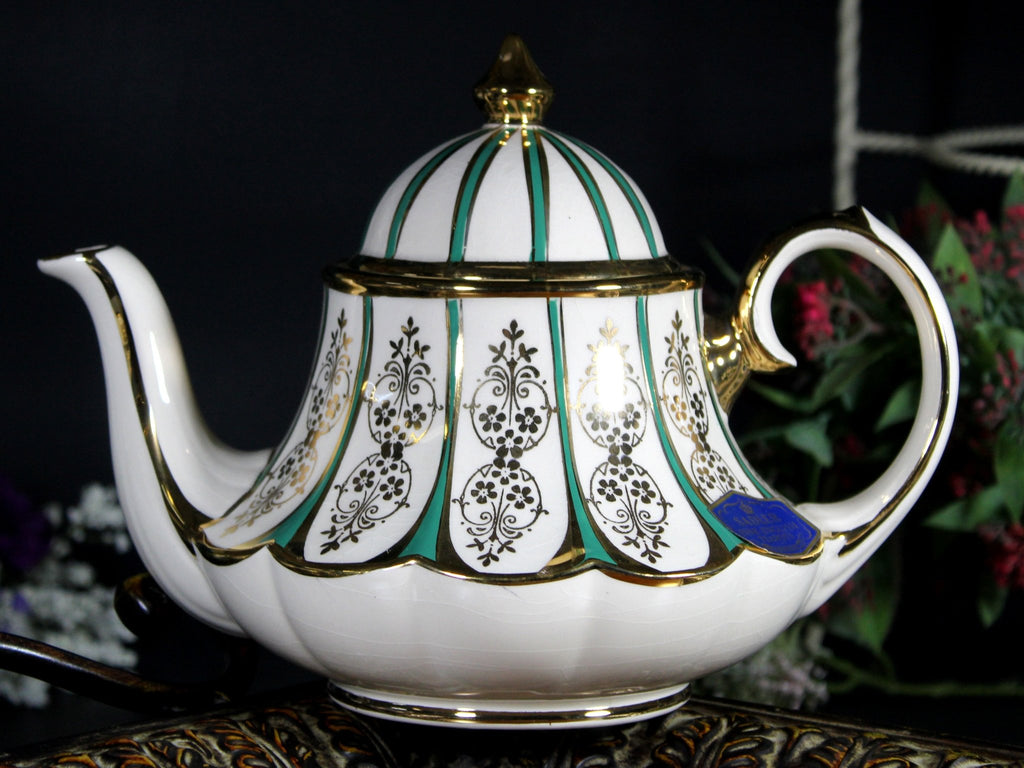 Sadler Marquee Teapot, Unused Vintage Tea Pot, Carousel, Made in England -K - The Vintage TeacupTeapots