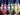 Set of 6 Colorful Stemmed Wine Glasses, Etched Wave Design, 3 Colors 17665 - The Vintage TeacupAntique & Vintage