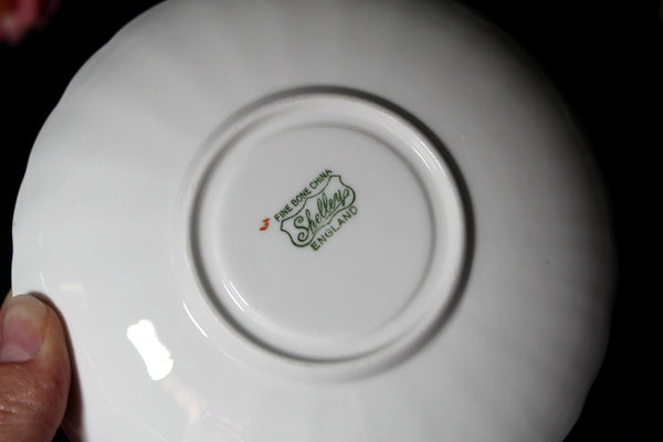 Shelley Floral Orphan Saucer - Made in England, No Teacup Plate Only -C - The Vintage TeacupSaucer