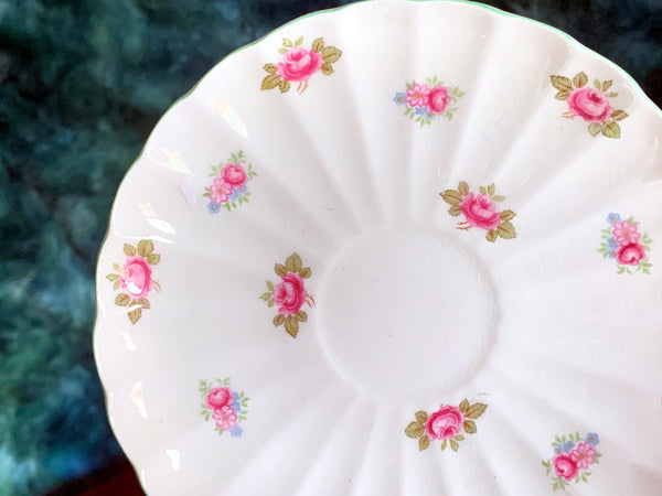 Shelley Rosebud Orphan Saucer - Made in England, No Teacup Plate Only -C - The Vintage TeacupSaucer