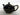 Single Serve Sadler Teapot, Vintage Tea Pot, Black One Cup Tea Pot - K - The Vintage TeacupTeapots