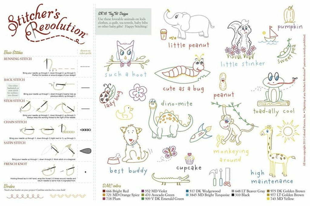 Stitcher's Revolution® Hot Iron Embroidery Transfer Pattern - Tiny Tot  Designs - Runnings