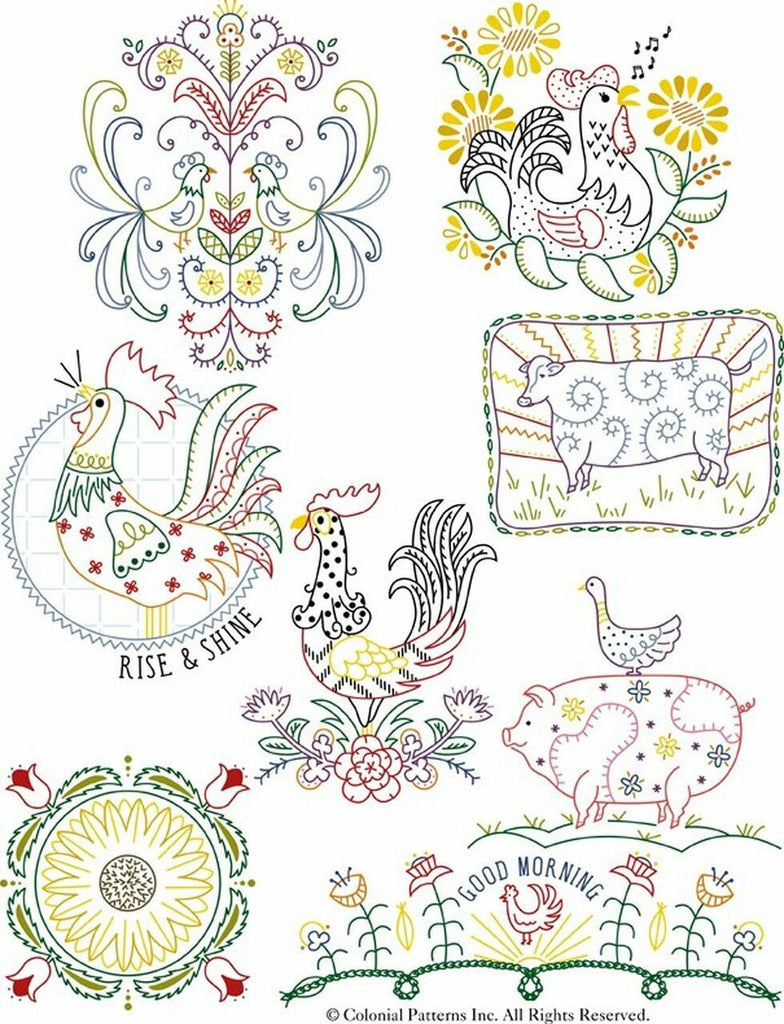 Embroidery Transfer Stickers - A Brood of Hens