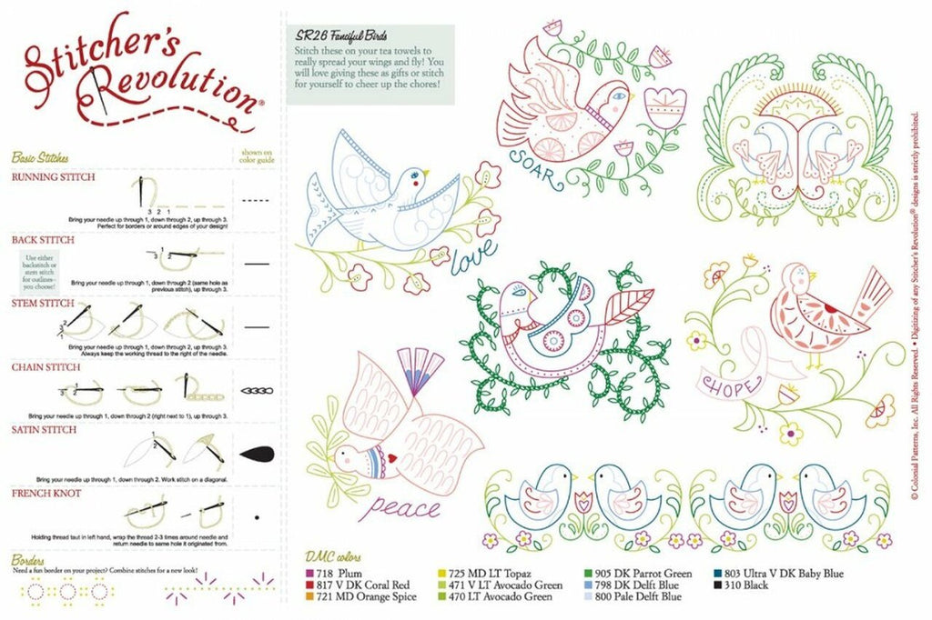 Stitchers Revolution Iron-On Transfers-Folksy Farm-Cross Stitch & Embroidery