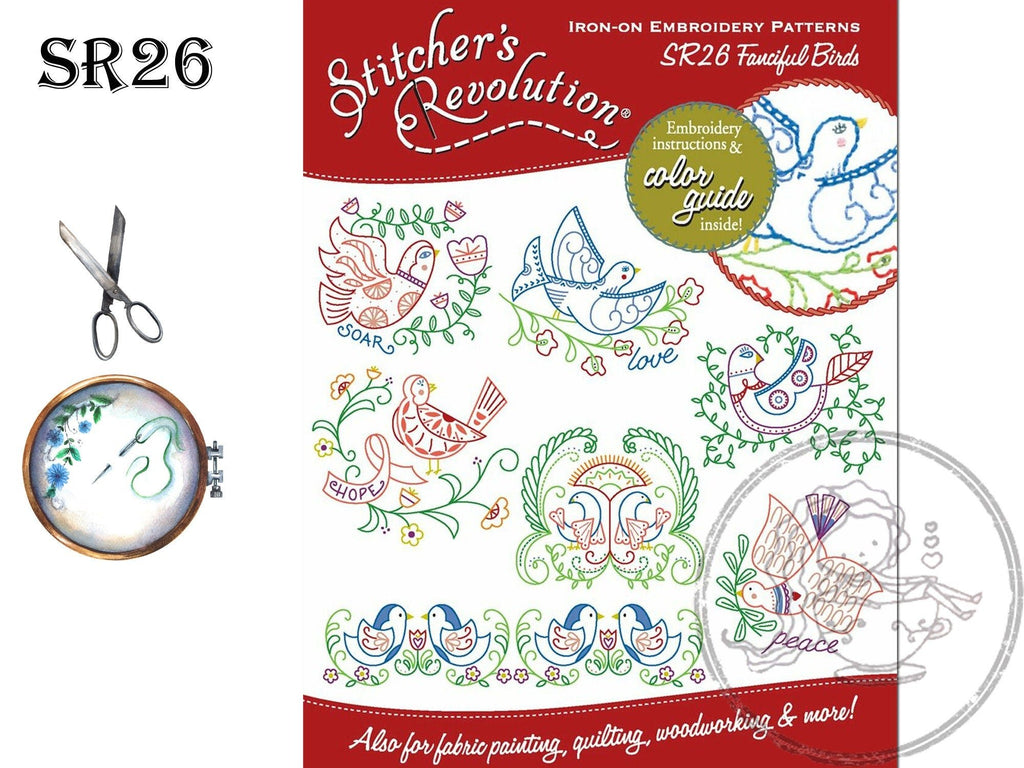 Snarky Embroidery Pattern Transfers Set of 10 Reusable Iron-On