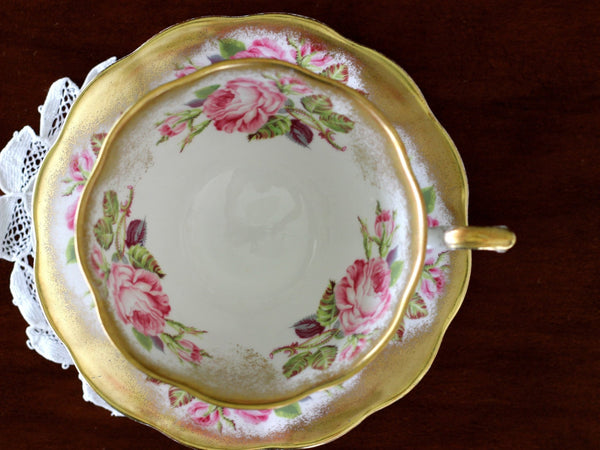 Teacup Tea Cup and Saucer - Superb Royal Standard, Pink Roses, Wide Mouth 18208 - The Vintage TeacupTeacups