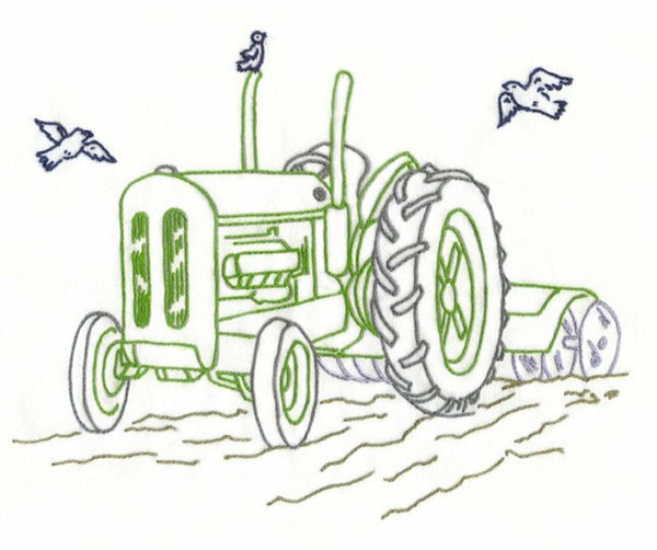Tractors, 3940, Aunt Martha's®, Vintage Embroidery, Transfer Pattern, Hot Iron Transfers, Tractor Transfers - The Vintage TeacupHOT IRON TRANSFERS