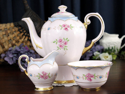 Tuscan Coffee / Teapot, Sugar & Creamer, Coffee Pot, Made in England 18206 - The Vintage TeacupTimeless Teapots
