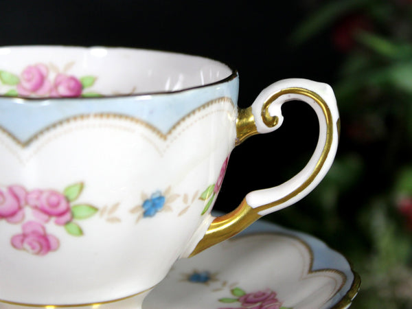 Tuscan DEMITASSE Teacup, Pink Tea Cup and Saucer, Made in England 18114 - The Vintage TeacupTeacups