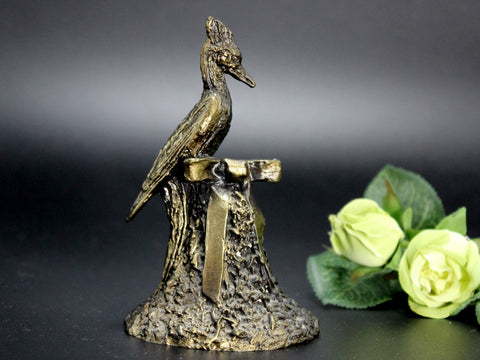 Wally Shoop, Bronze Casted Bird Sculpture, Christmas Bell 14238 - The Vintage TeacupAntique & Vintage